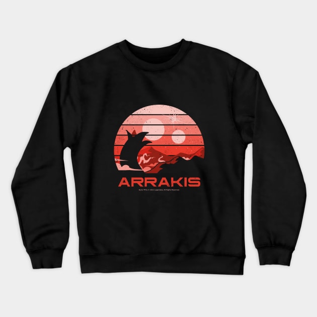 Retro Sunset Arrakis Crewneck Sweatshirt by rojakdesigns